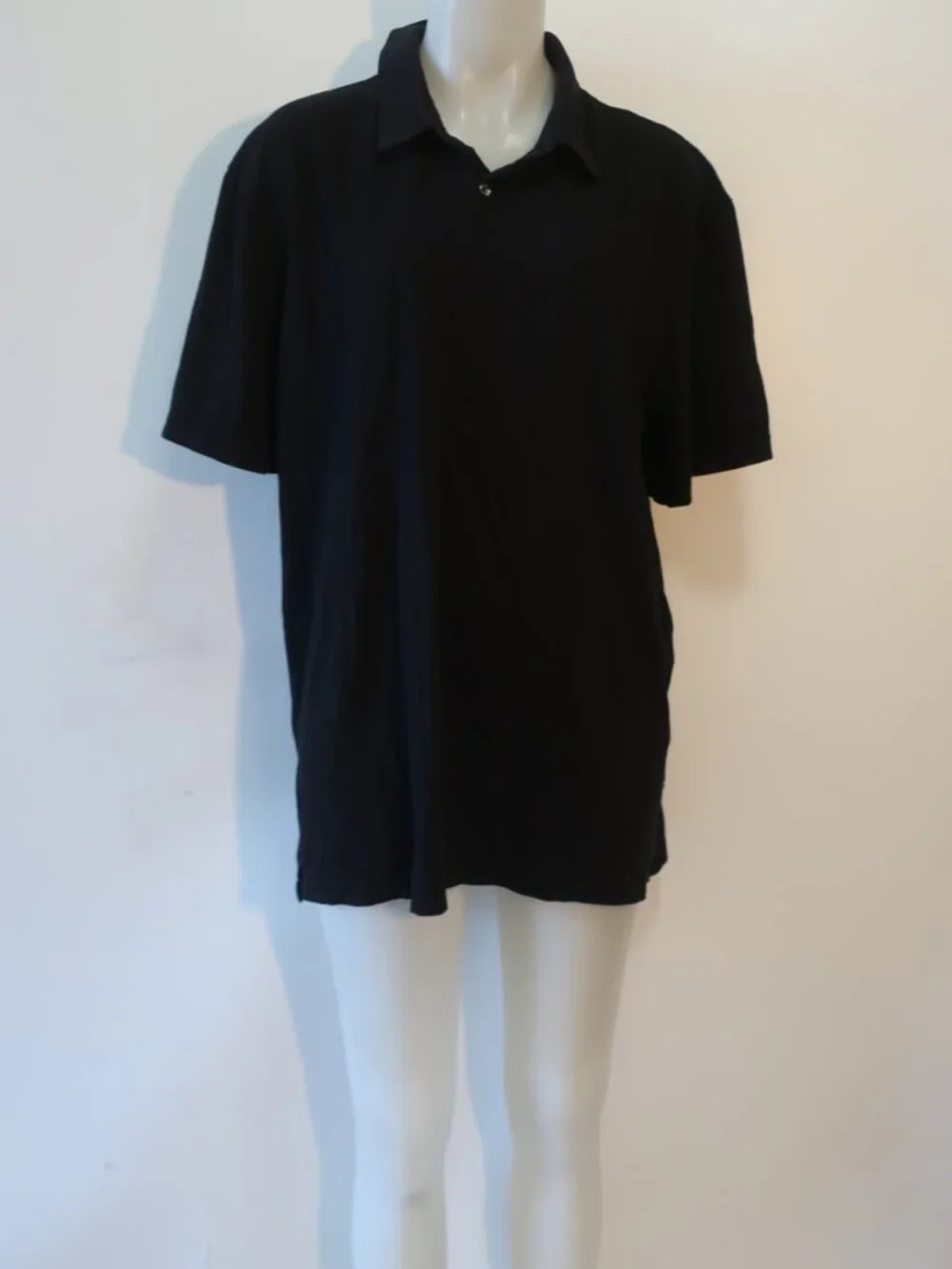 Mens Standard James Perse Black (Item- 156) Supima Cotton Polo Shirt 5 US/XXL - Picture 7 of 13
